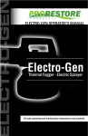 ProRestore ELECTRO-GEN Operator`s manual