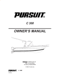 PURSUIT C 300 Owner`s manual