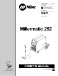 Miller Millermatic 252 Owner`s manual