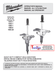 Milwaukee 1663-20 Operator`s manual