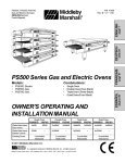 Middleby Marshall PS500 Installation manual