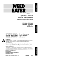 Weed Eater 530088944 Operator`s manual