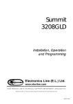 Electronics Line 3208GLD Operation and programming manual