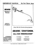 Craftsman 358.797150-32cc Important Operator`s manual