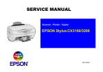 Epson Stylus CX3100 Service manual