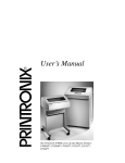 Printronix P5000 User`s manual