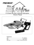 ProBoat Miss Elam 1/12 Specifications