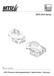 MTD OHV Series Operating instructions