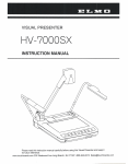 Elmo HV-7000SX Instruction manual