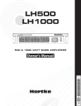 Samson LH1000 Owner`s manual