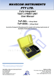 Wavecom TT040-50 User manual