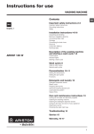 Ariston Washer Technical data