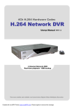 Maxtor 4 Channel Stand-alone DVMR User`s manual