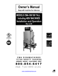 CMA Dishmachines CMA-180TALL Owner`s manual