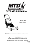 MTD 18A-V17-800 Operator`s manual