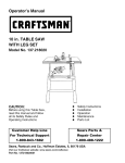 Craftsman 137.218020 Operator`s manual