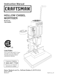 Craftsman 152.219070 Operating instructions