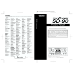 Roland SD-90 Owner`s manual