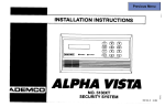 ADEMCO Alpha Vista 5130XT Specifications