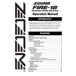 Zoom FIRE-18 Specifications
