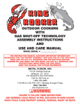 Metal Fusion King Kooker  OUTDOOR COOKER Instruction manual
