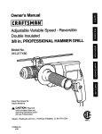 Craftsman 315.277180 Owner`s manual