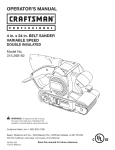 Craftsman 315.268192 Operator`s manual