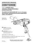 Craftsman 315.101371 Operator`s manual