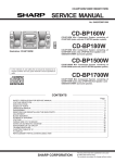 Sharp CD-BA1700H Service manual