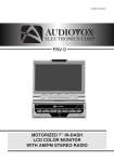 Audiovox PAV9 Owner`s manual