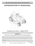 MTD 13AH762F752 Operator`s manual