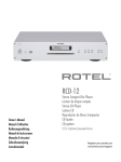 Rotel RCD-12 Owner`s manual