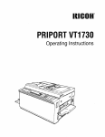 Ricoh VT1730 Operating instructions