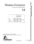 Alliance Laundry Systems SCU020JLF Instruction manual