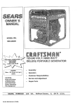 Craftsman 580.328391 Owner`s manual