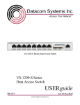 Datacom Systems VS-1200 Series Specifications