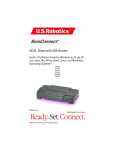 US Robotics SureConnect U.S. Robotics SureConnect ADSL Ethernet/USB Router Installation guide