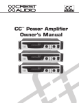 Crest Audio CC 4000 Owner`s manual