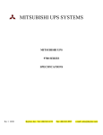 Mitsubishi 9700 series Specifications