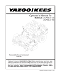 Yazoo/Kees ZKWQL48190 Operator`s manual