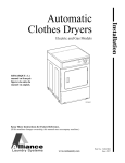 Alliance Laundry Systems DRY683C Specifications