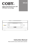 Coby HDR 650 - Radio / HD Tuner Instruction manual