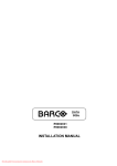 Barco R9827889 Installation manual