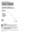 Craftsman WEEDWACKER 358.745300 Instruction manual