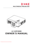 Eiki LC-XIP2000 Owner`s manual