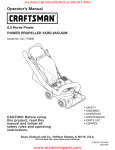 Craftsman 247.770990 Operator`s manual