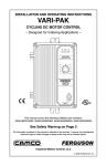 Camco P.9 Series Operating instructions