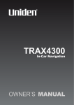 Uniden TRAX4300 Owner`s manual