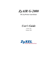 ZyXEL Communications ZyAIR User`s guide