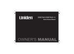 Uniden DSS7815 Series Owner`s manual